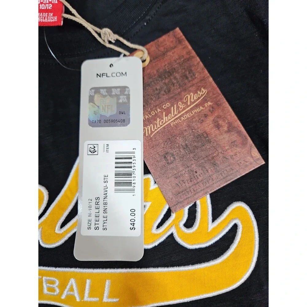 Mitchell & Ness Youth Pittsburgh Steelers NFL T Shirt Size Medium (10/12) NWT